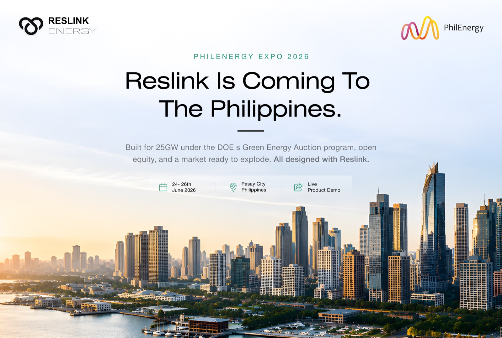 Reslink is coming to the Philippines — PhilEnergy Expo 2026, 24–26 June, Pasay City