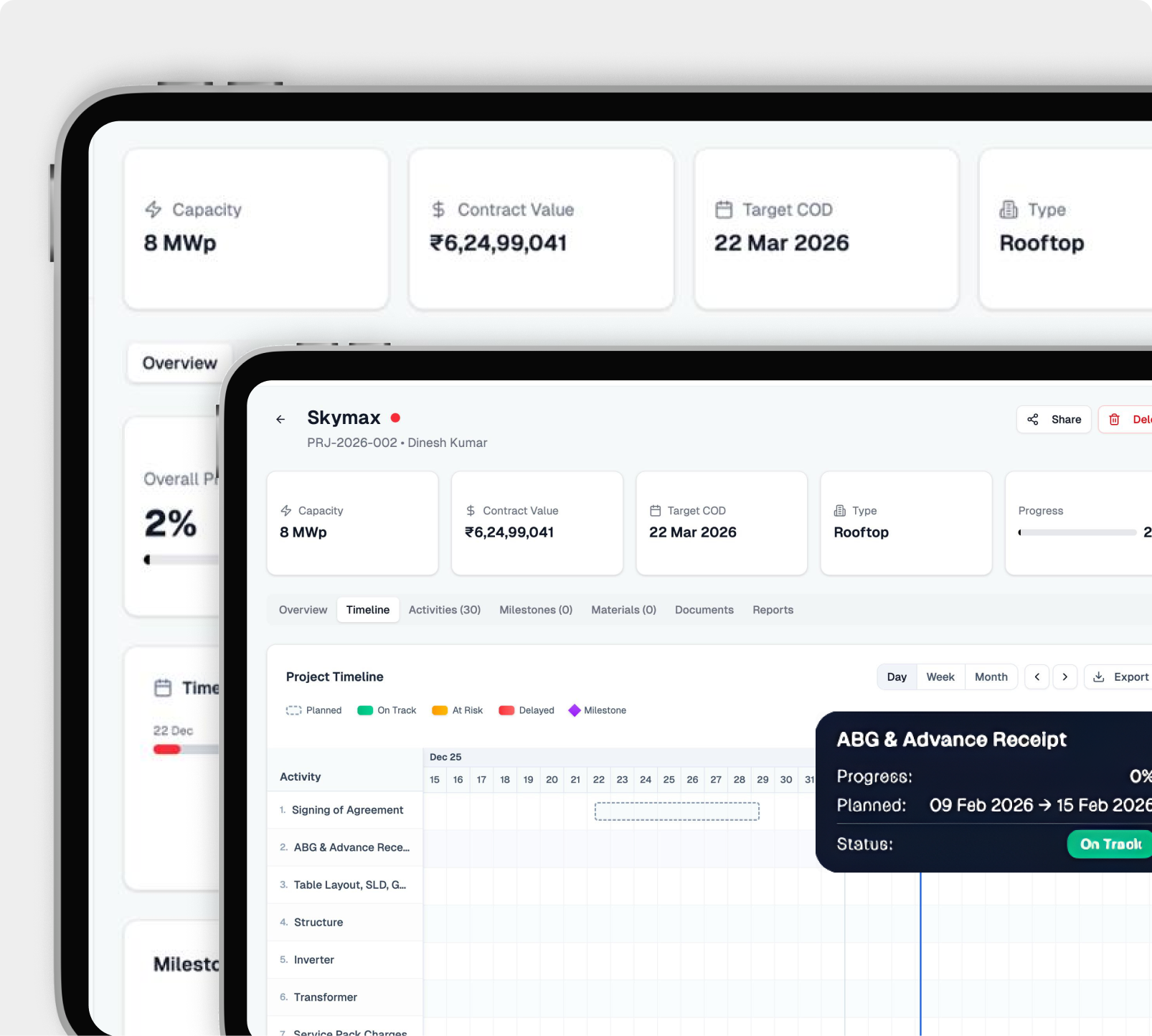 Project Management Dashboard