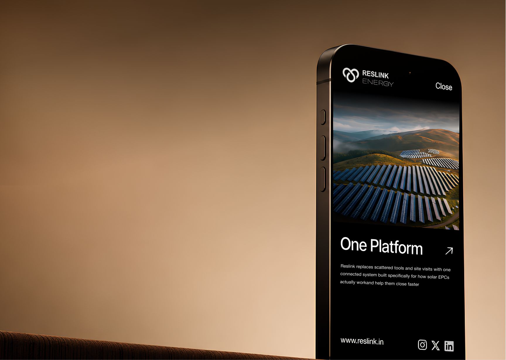 The Reslink app open on a phone