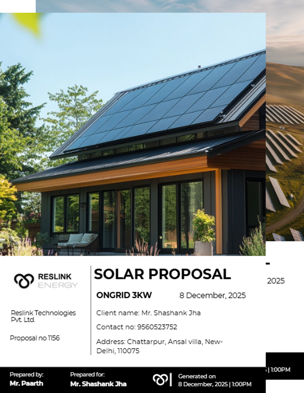 Solar Proposal Pages